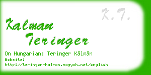 kalman teringer business card